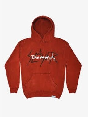Diamond Supply Co. Men's Rust Red Graphic Hoodie